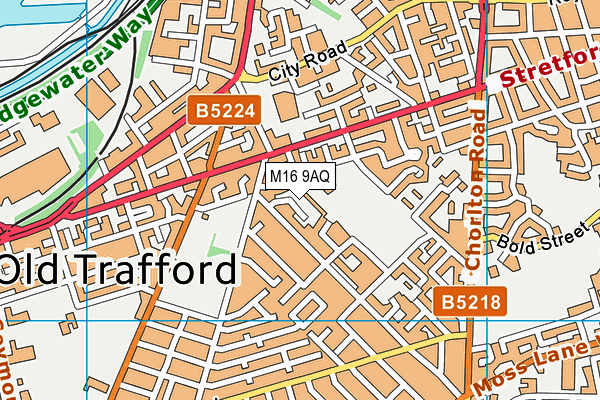 M16 9AQ map - OS VectorMap District (Ordnance Survey)