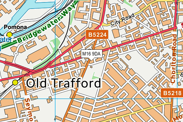 M16 9DA map - OS VectorMap District (Ordnance Survey)