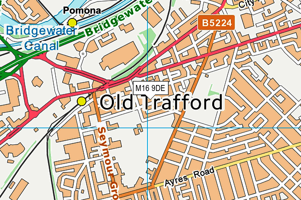 M16 9DE map - OS VectorMap District (Ordnance Survey)