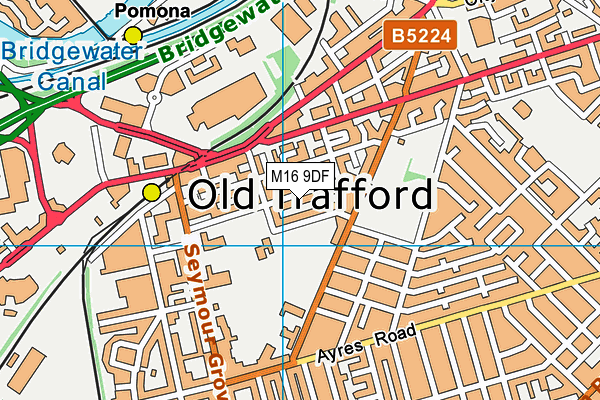 M16 9DF map - OS VectorMap District (Ordnance Survey)