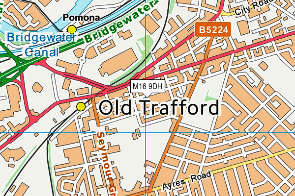 M16 9DH map - OS VectorMap District (Ordnance Survey)