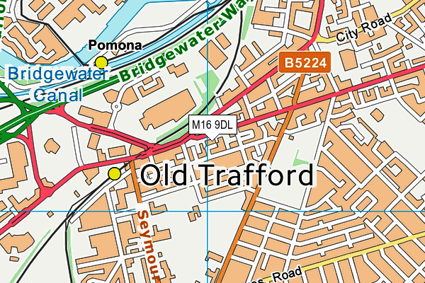 M16 9DL map - OS VectorMap District (Ordnance Survey)