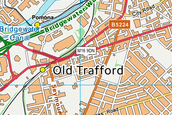 M16 9DN map - OS VectorMap District (Ordnance Survey)