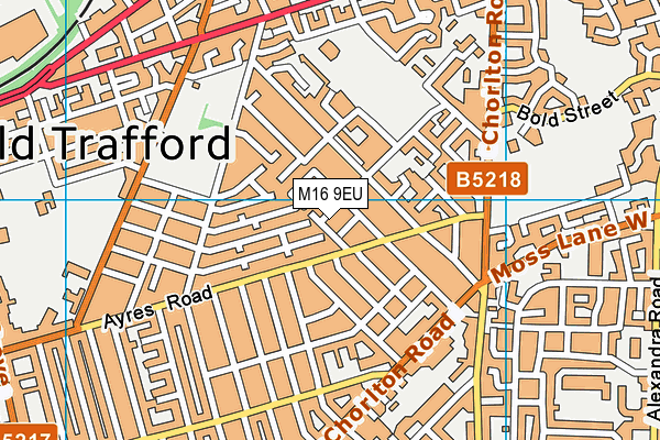 M16 9EU map - OS VectorMap District (Ordnance Survey)