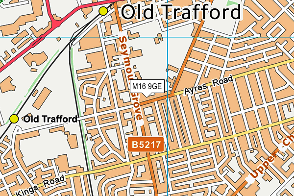 M16 9GE map - OS VectorMap District (Ordnance Survey)