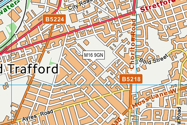 St Brides Park map (M16 9GN) - OS VectorMap District (Ordnance Survey)