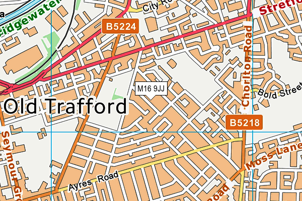 M16 9JJ map - OS VectorMap District (Ordnance Survey)