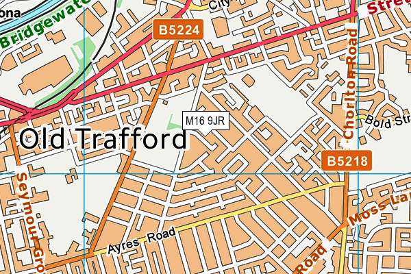 M16 9JR map - OS VectorMap District (Ordnance Survey)