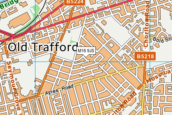 M16 9JS map - OS VectorMap District (Ordnance Survey)