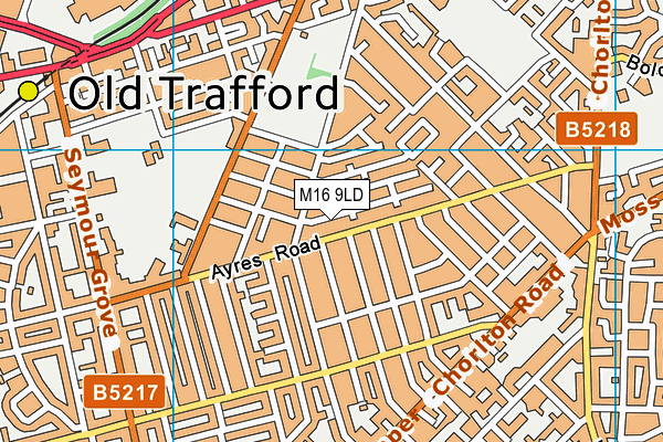 M16 9LD map - OS VectorMap District (Ordnance Survey)