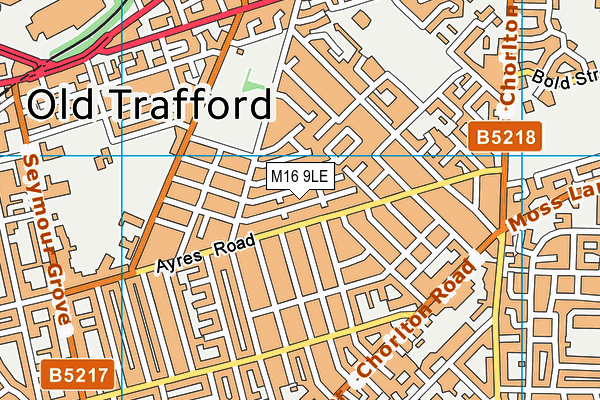 M16 9LE map - OS VectorMap District (Ordnance Survey)