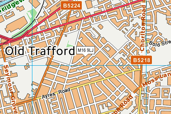 M16 9LJ map - OS VectorMap District (Ordnance Survey)