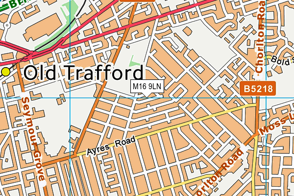 M16 9LN map - OS VectorMap District (Ordnance Survey)