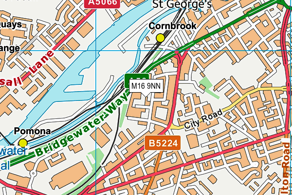 M16 9NN map - OS VectorMap District (Ordnance Survey)