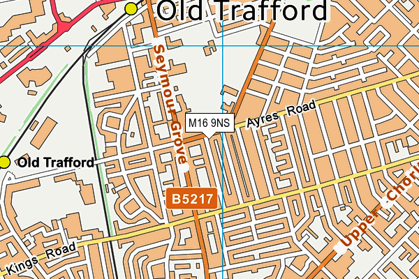 M16 9NS map - OS VectorMap District (Ordnance Survey)