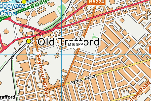 M16 9PP map - OS VectorMap District (Ordnance Survey)