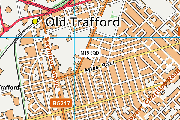 M16 9QD map - OS VectorMap District (Ordnance Survey)