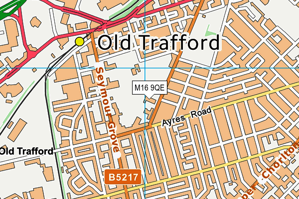 Seymour Park map (M16 9QE) - OS VectorMap District (Ordnance Survey)