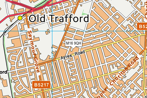 M16 9QH map - OS VectorMap District (Ordnance Survey)