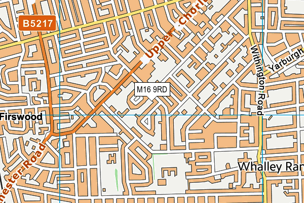 M16 9RD map - OS VectorMap District (Ordnance Survey)