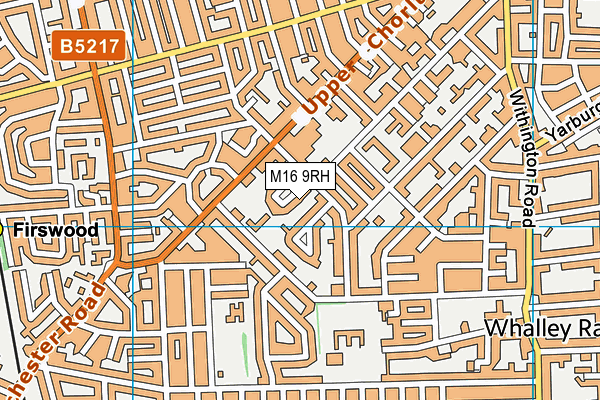 M16 9RH map - OS VectorMap District (Ordnance Survey)