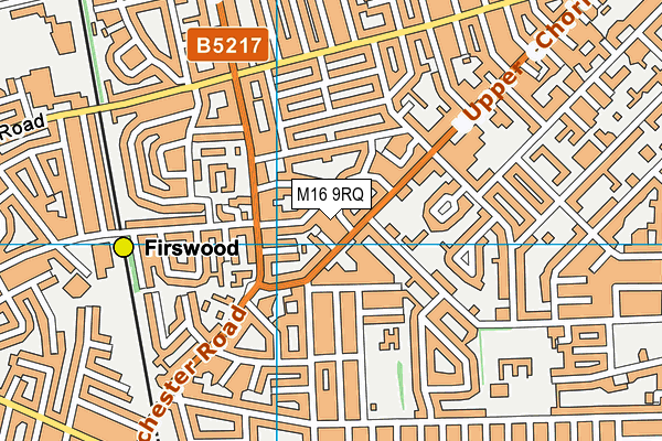 M16 9RQ map - OS VectorMap District (Ordnance Survey)