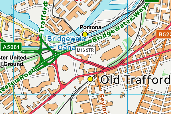 M16 9TR map - OS VectorMap District (Ordnance Survey)