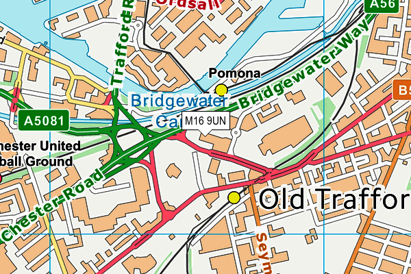 M16 9UN map - OS VectorMap District (Ordnance Survey)