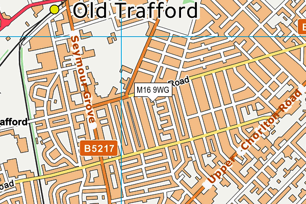 M16 9WG map - OS VectorMap District (Ordnance Survey)