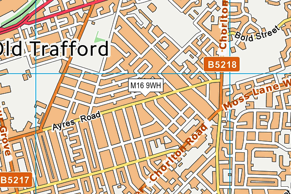 M16 9WH map - OS VectorMap District (Ordnance Survey)