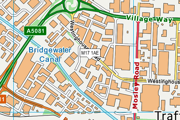 M17 1AE map - OS VectorMap District (Ordnance Survey)