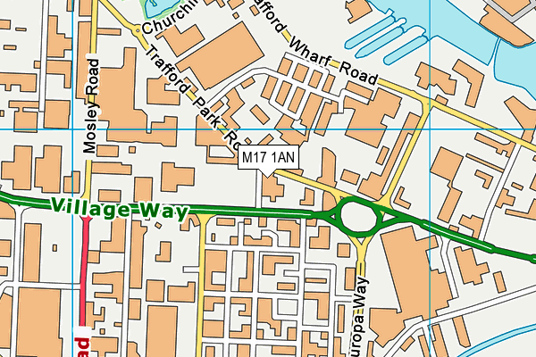 M17 1AN map - OS VectorMap District (Ordnance Survey)