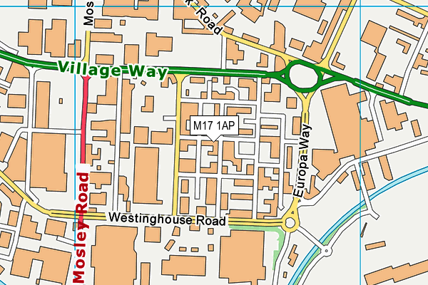 M17 1AP map - OS VectorMap District (Ordnance Survey)