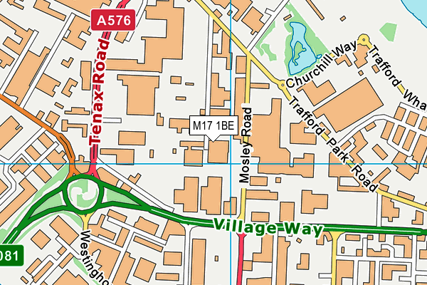 M17 1BE map - OS VectorMap District (Ordnance Survey)