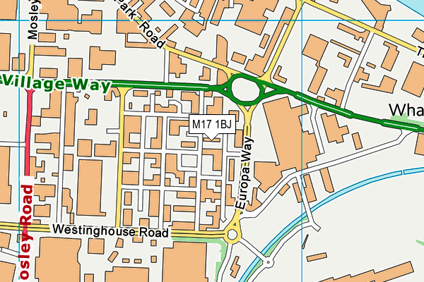 M17 1BJ map - OS VectorMap District (Ordnance Survey)