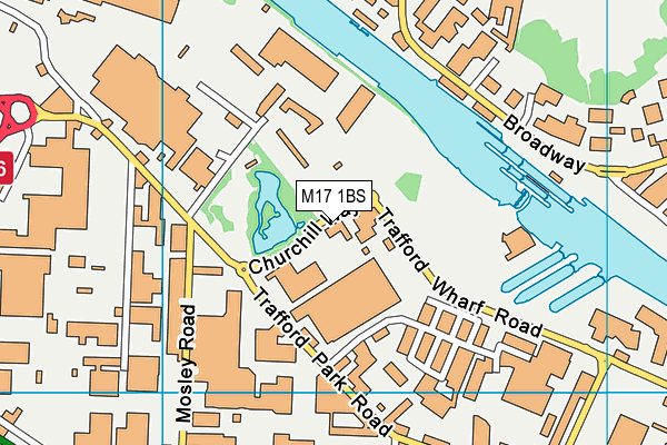 M17 1BS map - OS VectorMap District (Ordnance Survey)