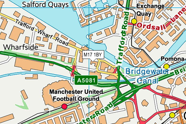 M17 1BY map - OS VectorMap District (Ordnance Survey)