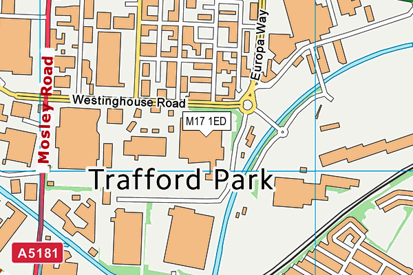 M17 1ED map - OS VectorMap District (Ordnance Survey)