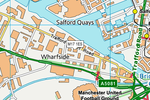 M17 1ES map - OS VectorMap District (Ordnance Survey)