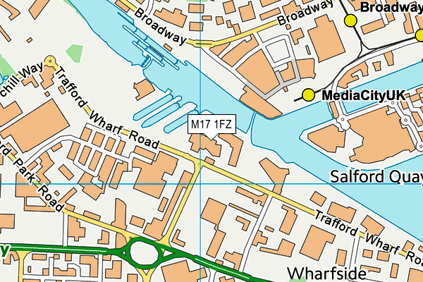 M17 1FZ map - OS VectorMap District (Ordnance Survey)