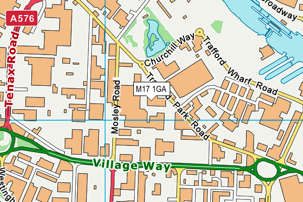 M17 1GA map - OS VectorMap District (Ordnance Survey)