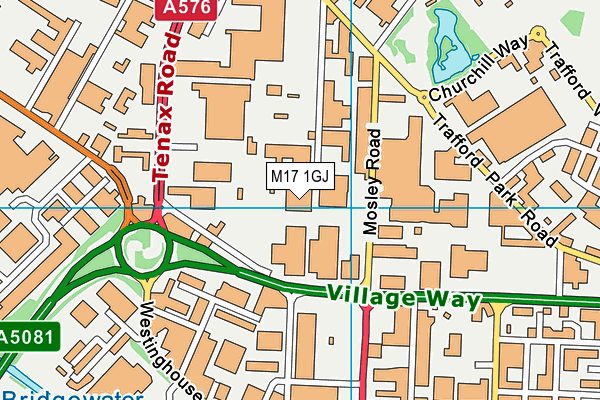 M17 1GJ map - OS VectorMap District (Ordnance Survey)