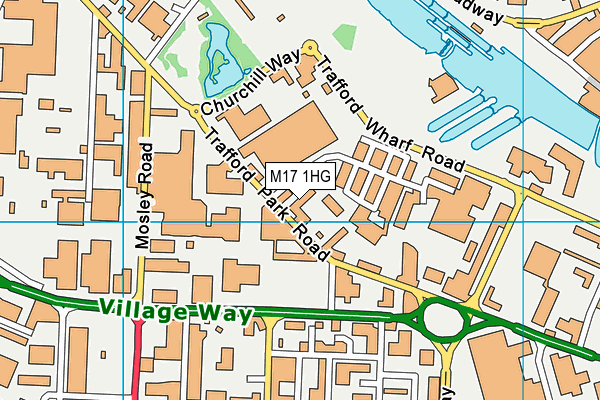 M17 1HG map - OS VectorMap District (Ordnance Survey)