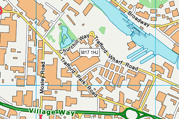 M17 1HJ map - OS VectorMap District (Ordnance Survey)