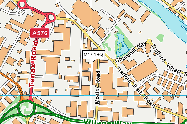 M17 1HQ map - OS VectorMap District (Ordnance Survey)