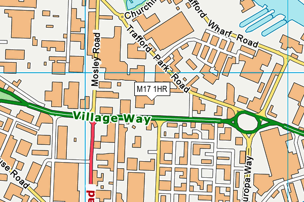 M17 1HR map - OS VectorMap District (Ordnance Survey)