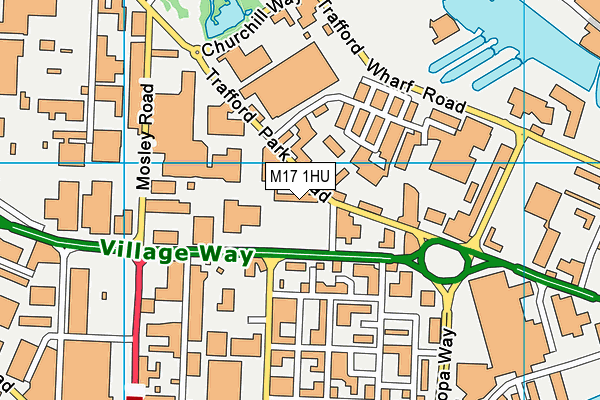 M17 1HU map - OS VectorMap District (Ordnance Survey)
