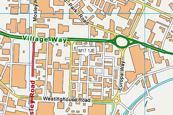 M17 1JE map - OS VectorMap District (Ordnance Survey)