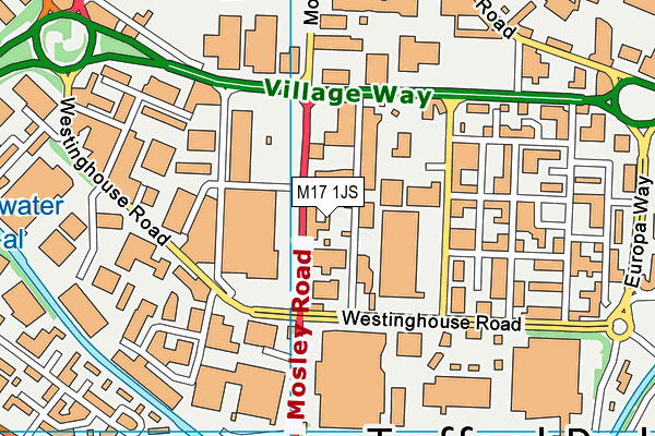 M17 1JS map - OS VectorMap District (Ordnance Survey)