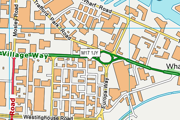 M17 1JY map - OS VectorMap District (Ordnance Survey)